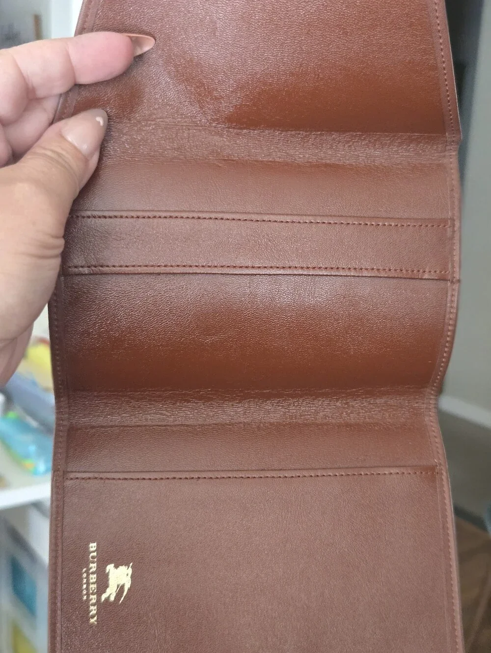 Vintage Burberry Haymarket Check Agenda Or Passport Holder With Box